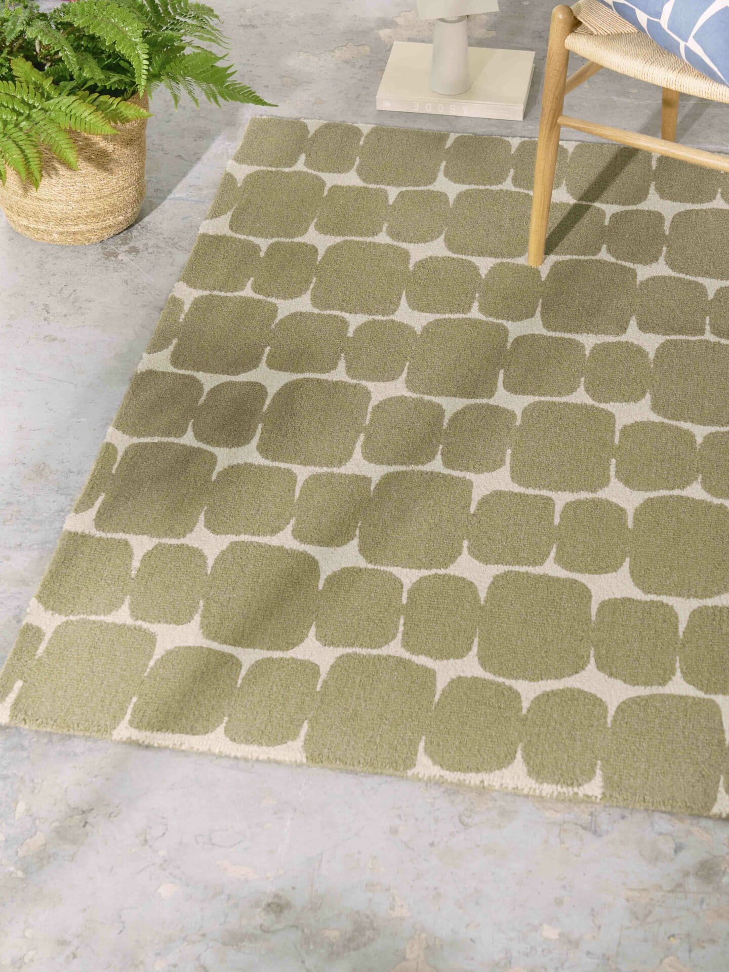 Rug Little Lohko Pebble, beige, 120x180 cm, wool, Scion Living - 377156