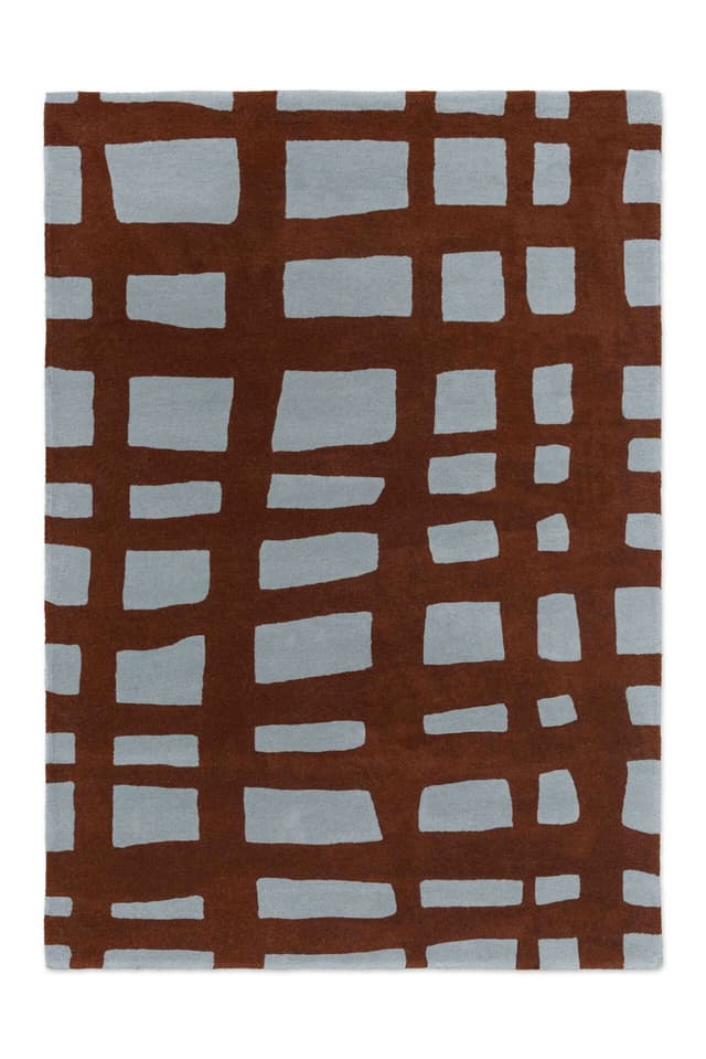 Rug Arlo Brick, beige, orange, turquoise, 120x180 cm, wool, Scion Living - DIMENSION
