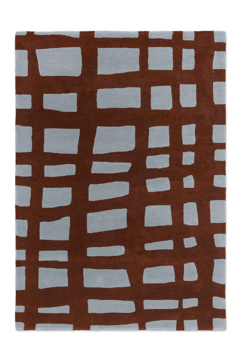 Rug Arlo Brick, beige, orange, turquoise, 120x180 cm, wool, Scion Living