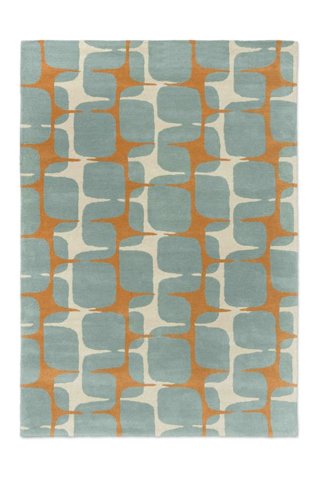 Rug Going Lohko Sky, beige, orange, turquoise, 120x180 cm, wool, Scion Living - DIMENSION