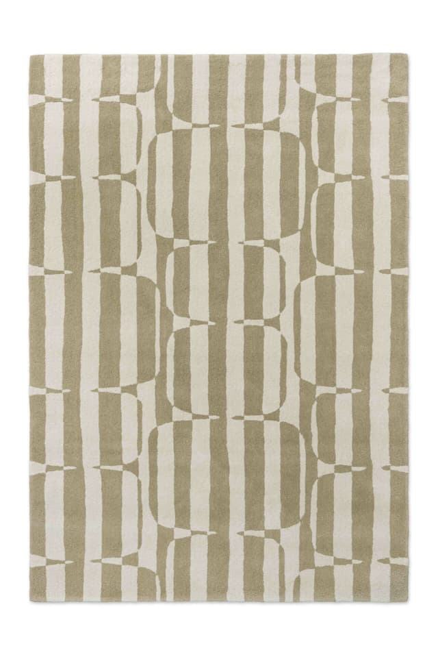 Rug Lohko Stripe Pebble, beige, grey, white, 200x280 cm, wool, Scion Living - DIMENSION