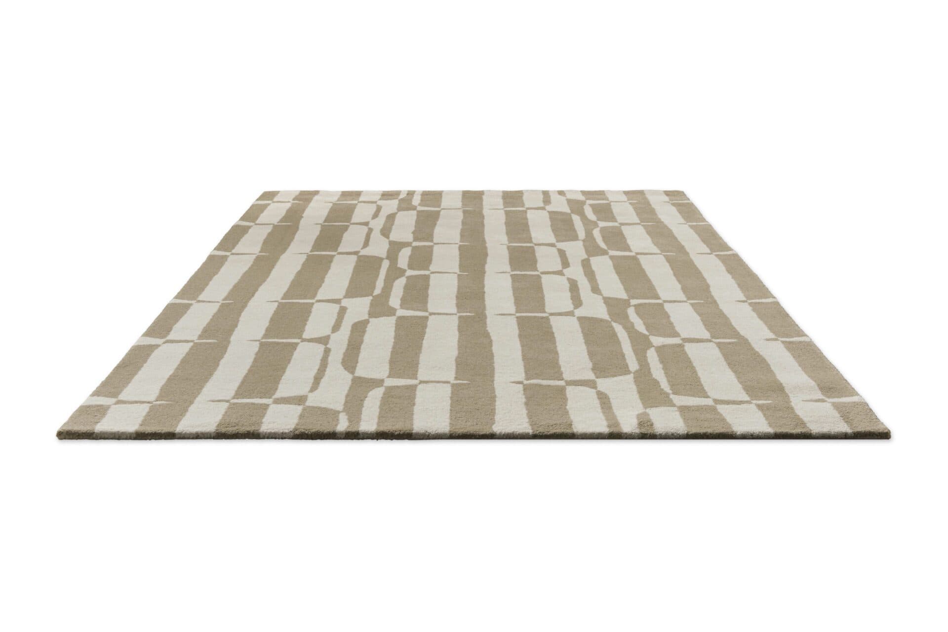 Rug Lohko Stripe Pebble, beige, 250x350 cm, wool, Scion Living - 377194