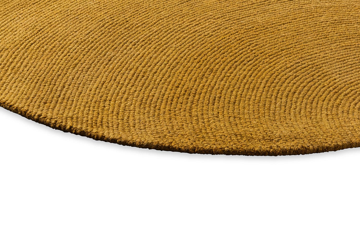Dywan Decor Echo Ochre Round żółty 200x200, wełna, Brink&Campman - 378271