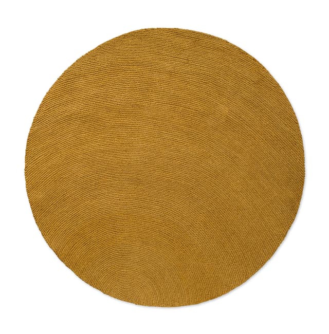 Dywan Decor Echo Ochre Round żółty 200x200, wełna, Brink&Campman - WYMIARY