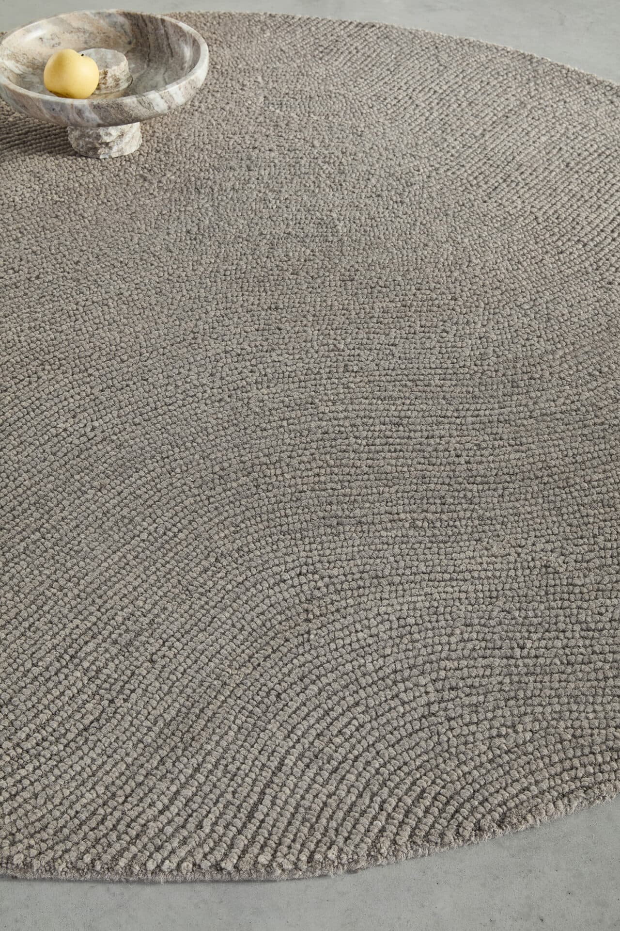 Rug Decor Echo Pebble Round grey 150x150, wool, Brink&Campman - 378275
