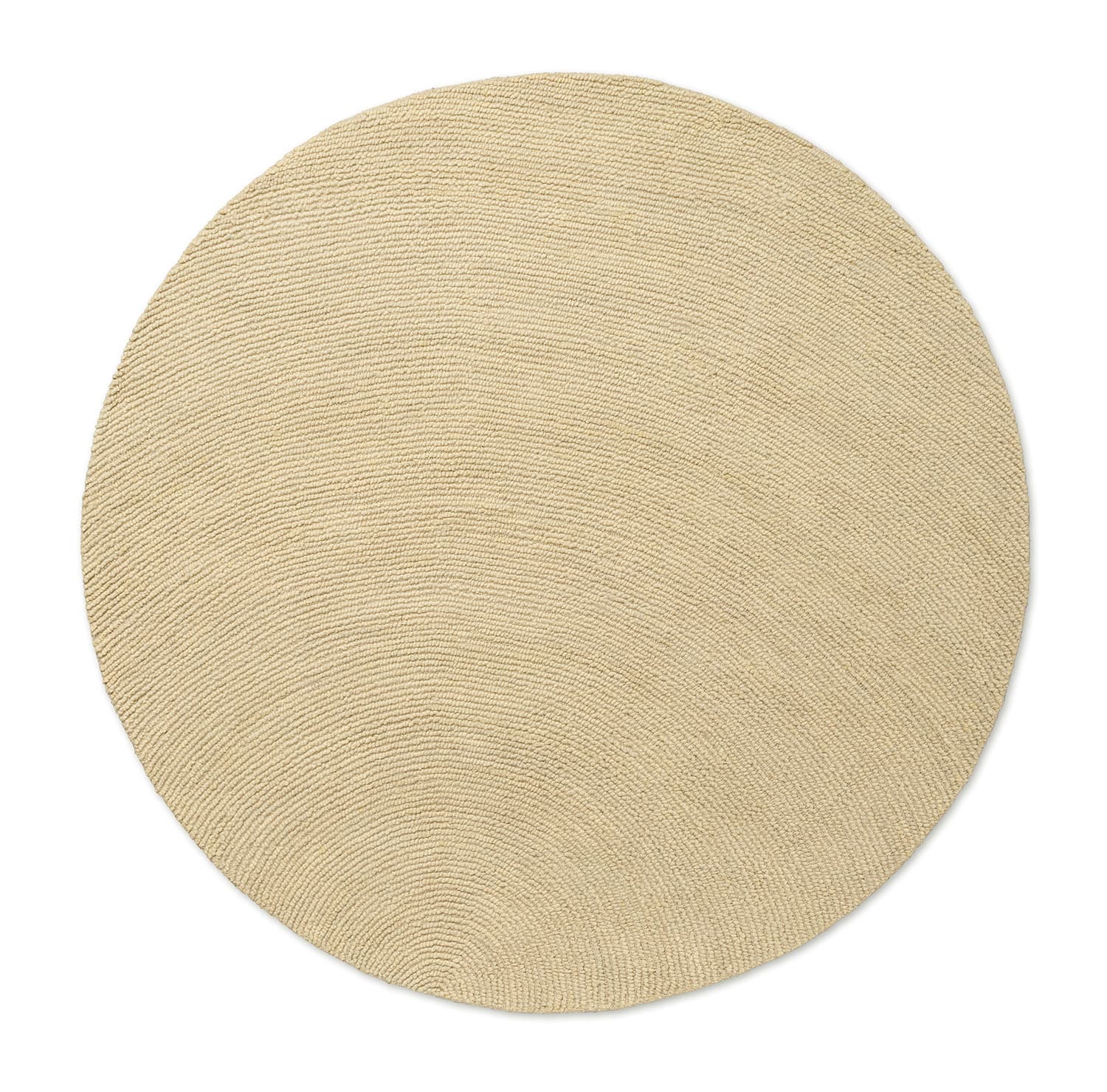 Dywan Decor Echo Sand Round beżowy, piaskowy 150x150, wełna, Brink&Campman