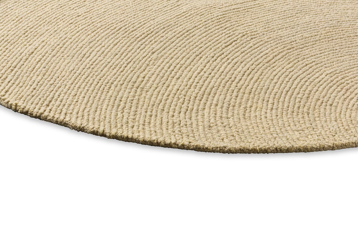 Dywan Decor Echo Sand Round beżowy, piaskowy 150x150, wełna, Brink&Campman - 378290