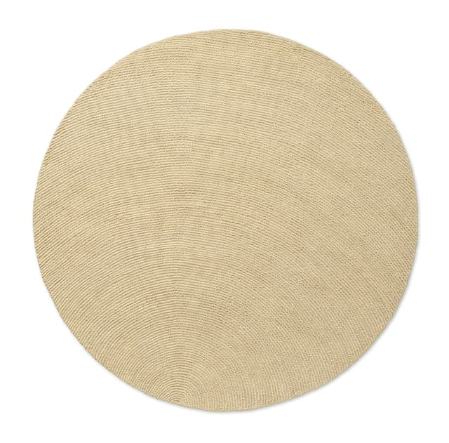 Dywan Decor Echo Sand Round beżowy, piaskowy 200x200, wełna, Brink&Campman - WYMIARY