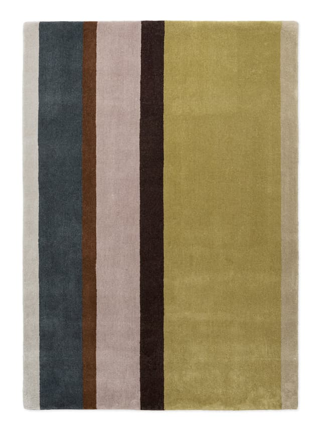 Rug Decor Linear Retro brown, olive 140x200, wool, Brink&Campman - DIMENSION