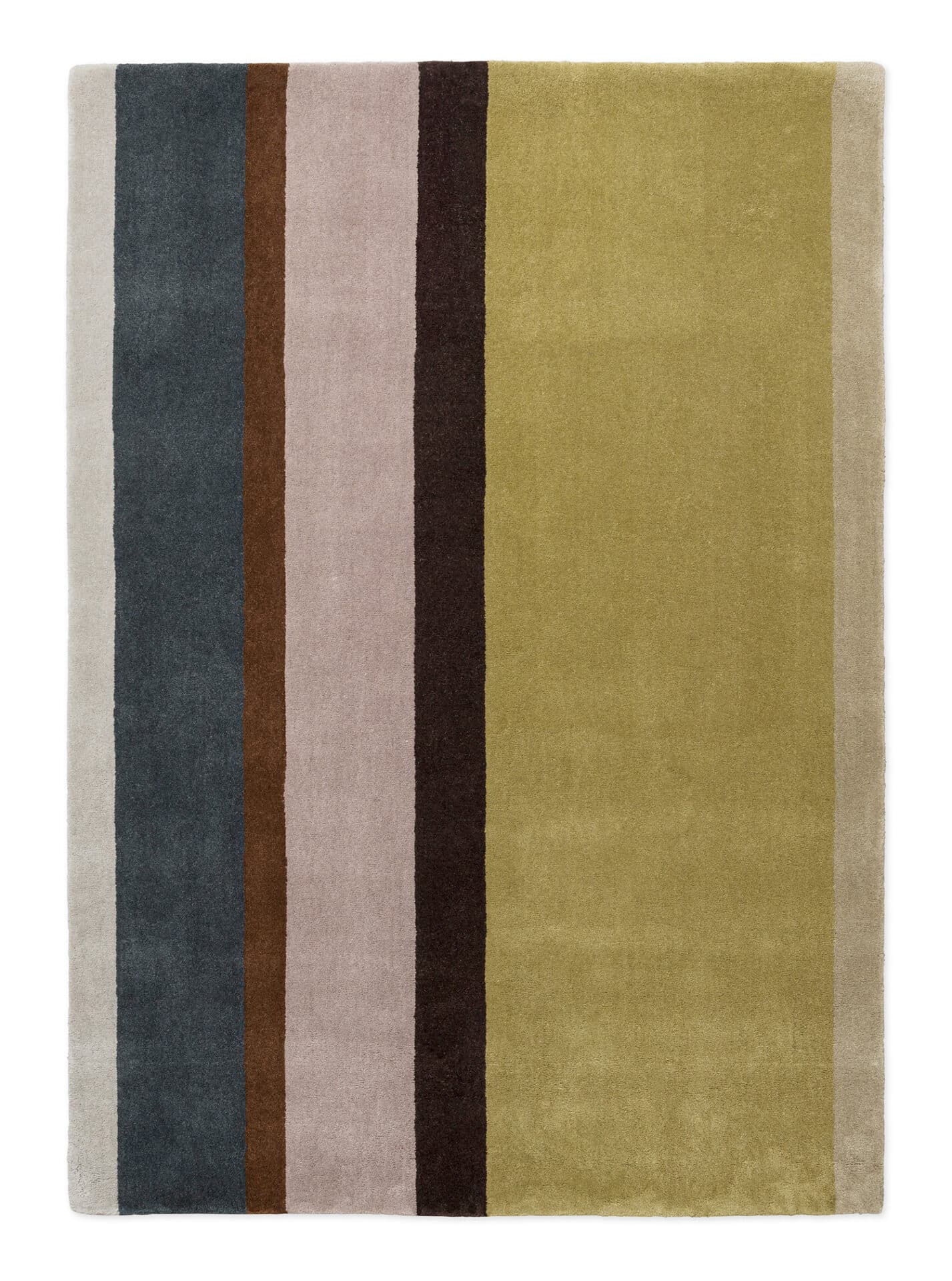 Rug Decor Linear Retro brown, olive 160x230, wool, Brink&Campman