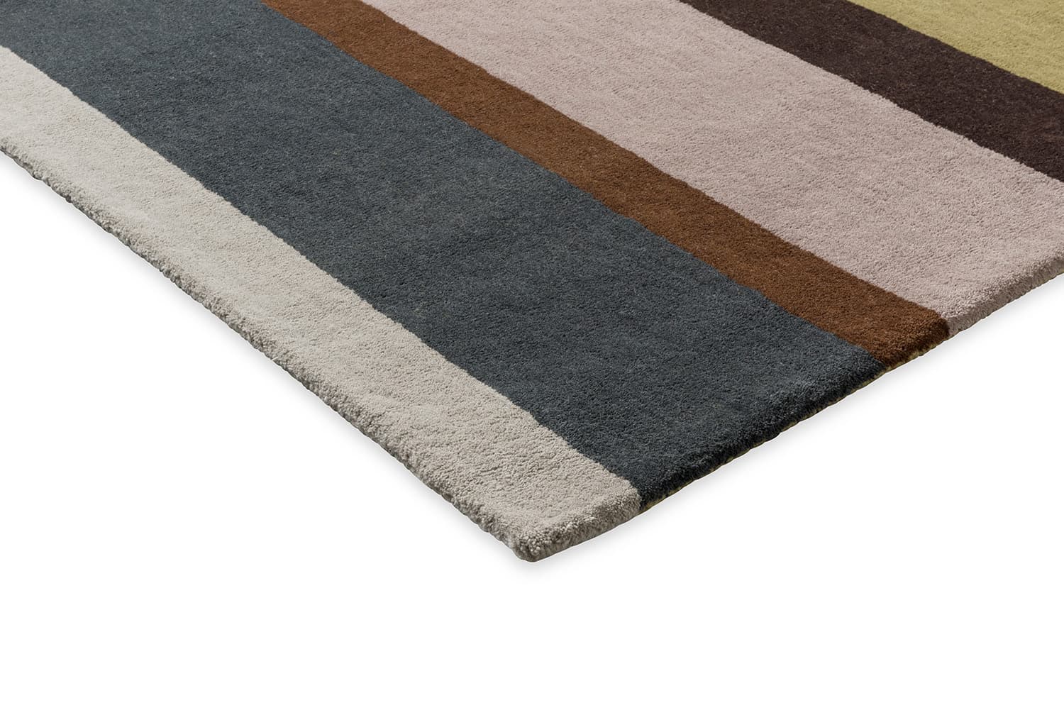 Rug Decor Linear Retro brown, olive 250x350, wool, Brink&Campman - 378421