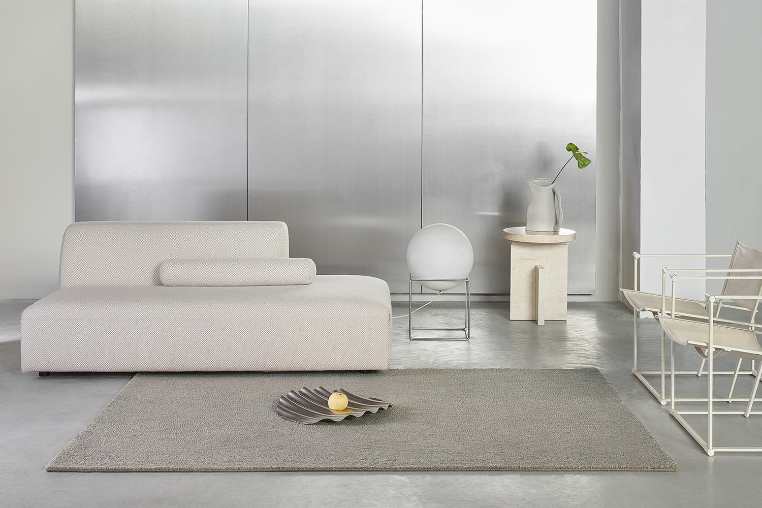 Rug Decor Echo Pebble grey 140x200, wool, Brink&Campman - 378475