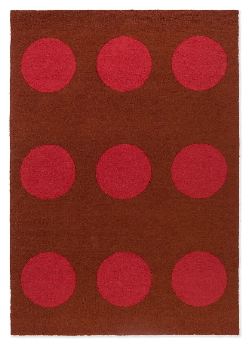 Dywan Festival Dots Red czerwony 140x200, Brink&Campman