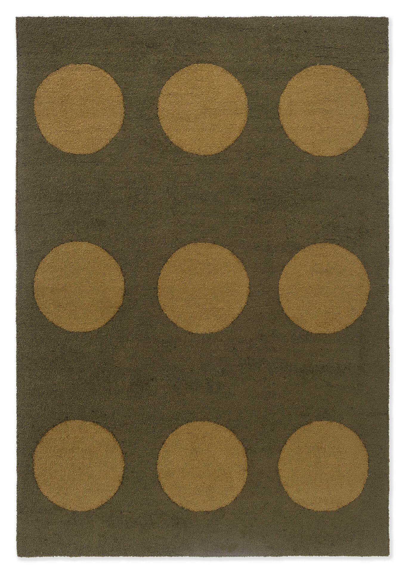 Dywan Festival Dots Olive Green oliwkowy, zielony 140x200, Brink&Campman