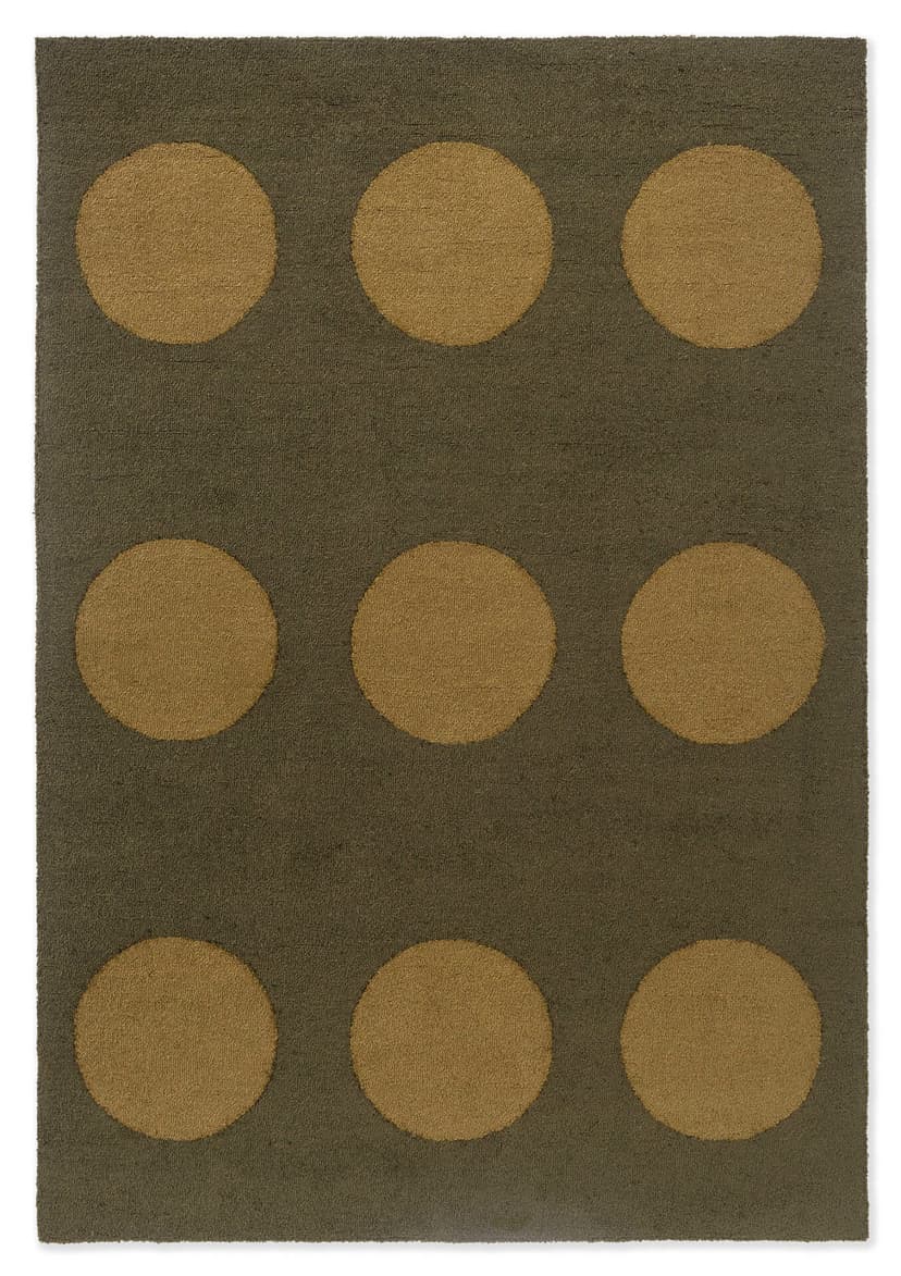 Dywan Festival Dots Olive Green oliwkowy, zielony 250x350, Brink&Campman