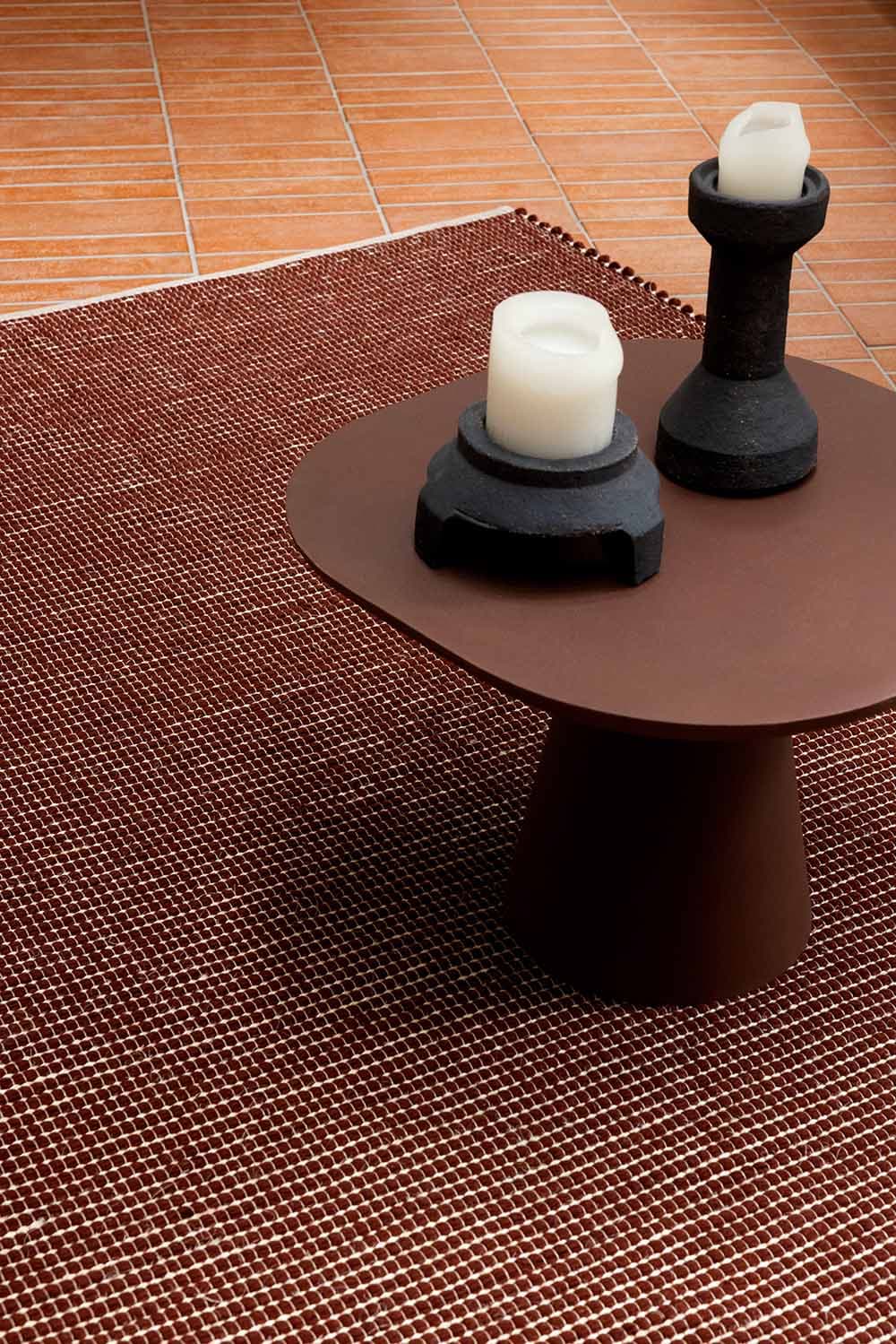 Rug Frame Brick brown 250x350, sisal, wool, Brink&Campman - 379426