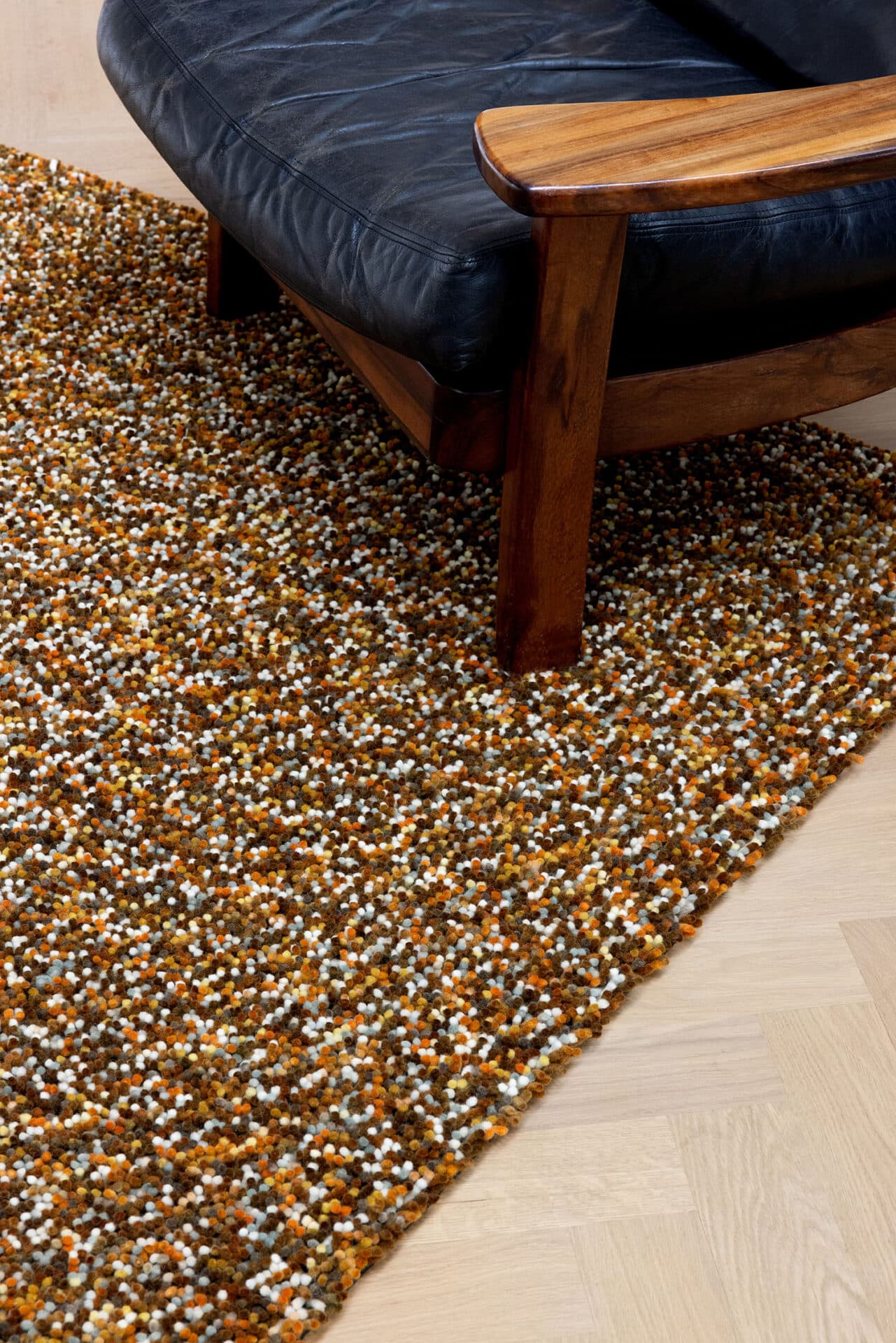 Rug Pop Art Amber orange 140x200, wool, Brink&Campman - 379562