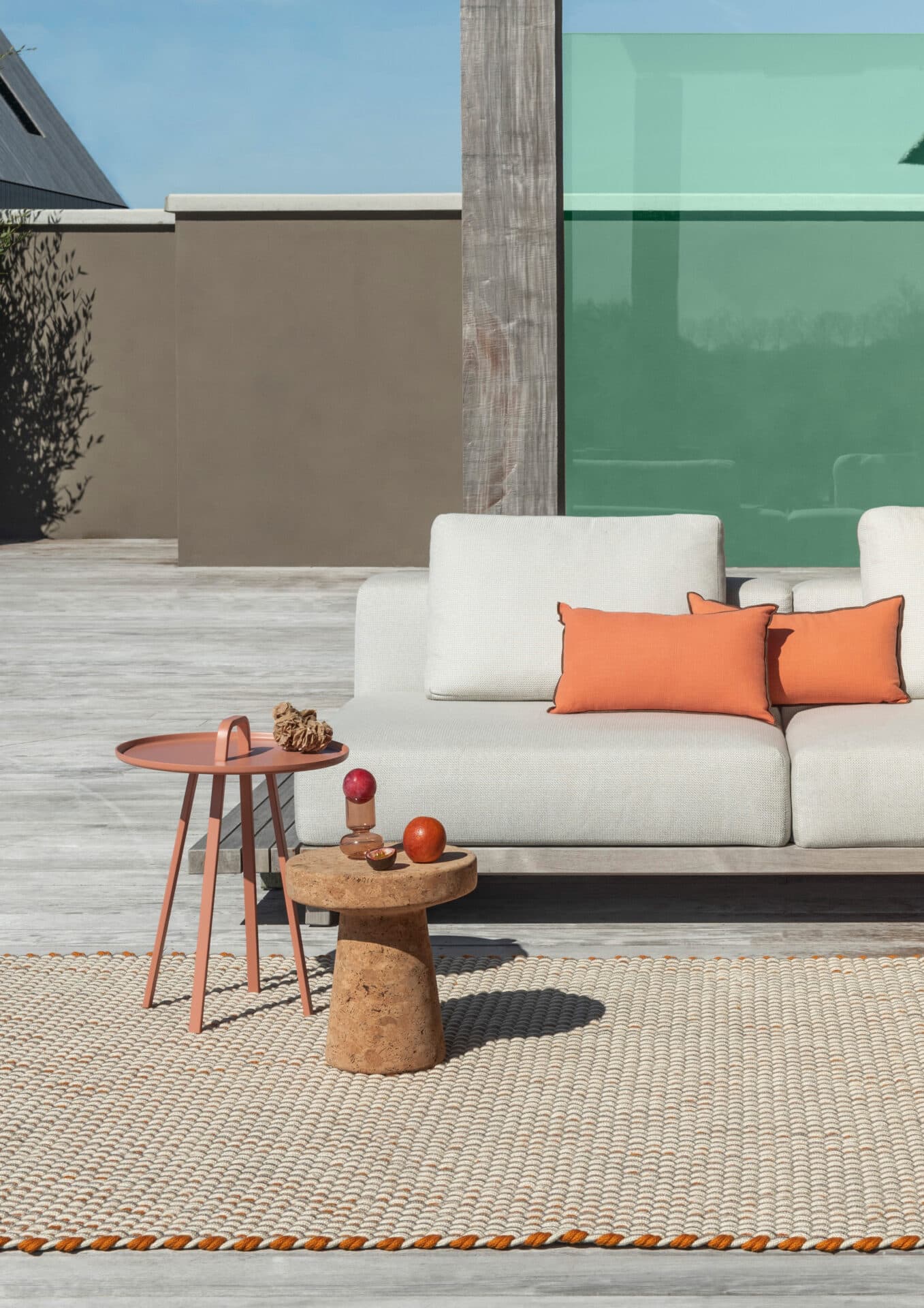 Dywan Lace Tricolore White - Sand - Mango pomarańczowy 140x200, Brink&Campman - 380111