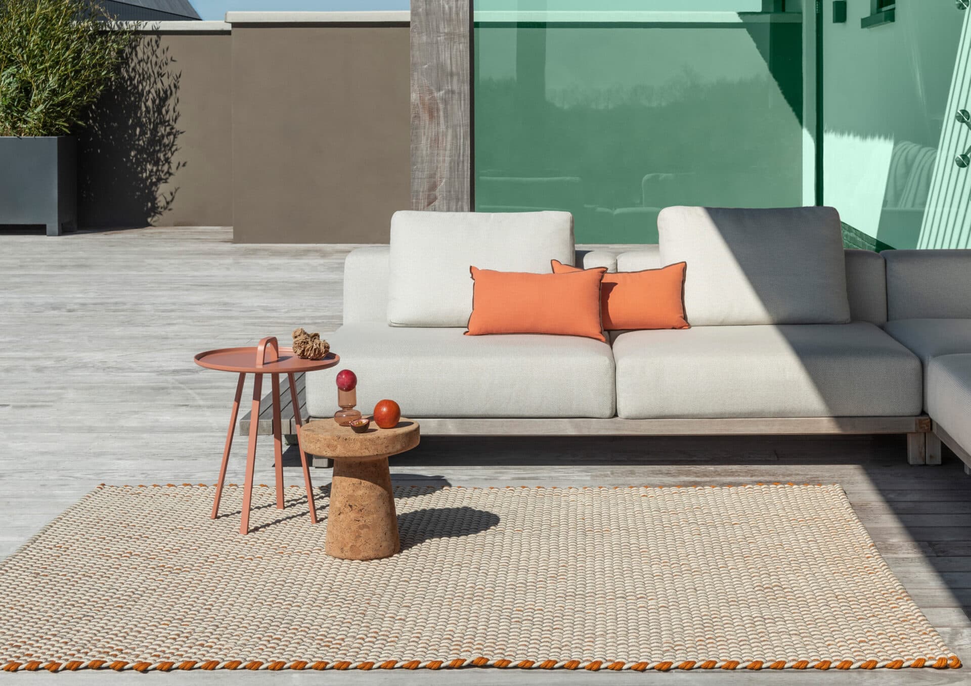 Dywan Lace Tricolore White - Sand - Mango pomarańczowy 140x200, Brink&Campman - 380113
