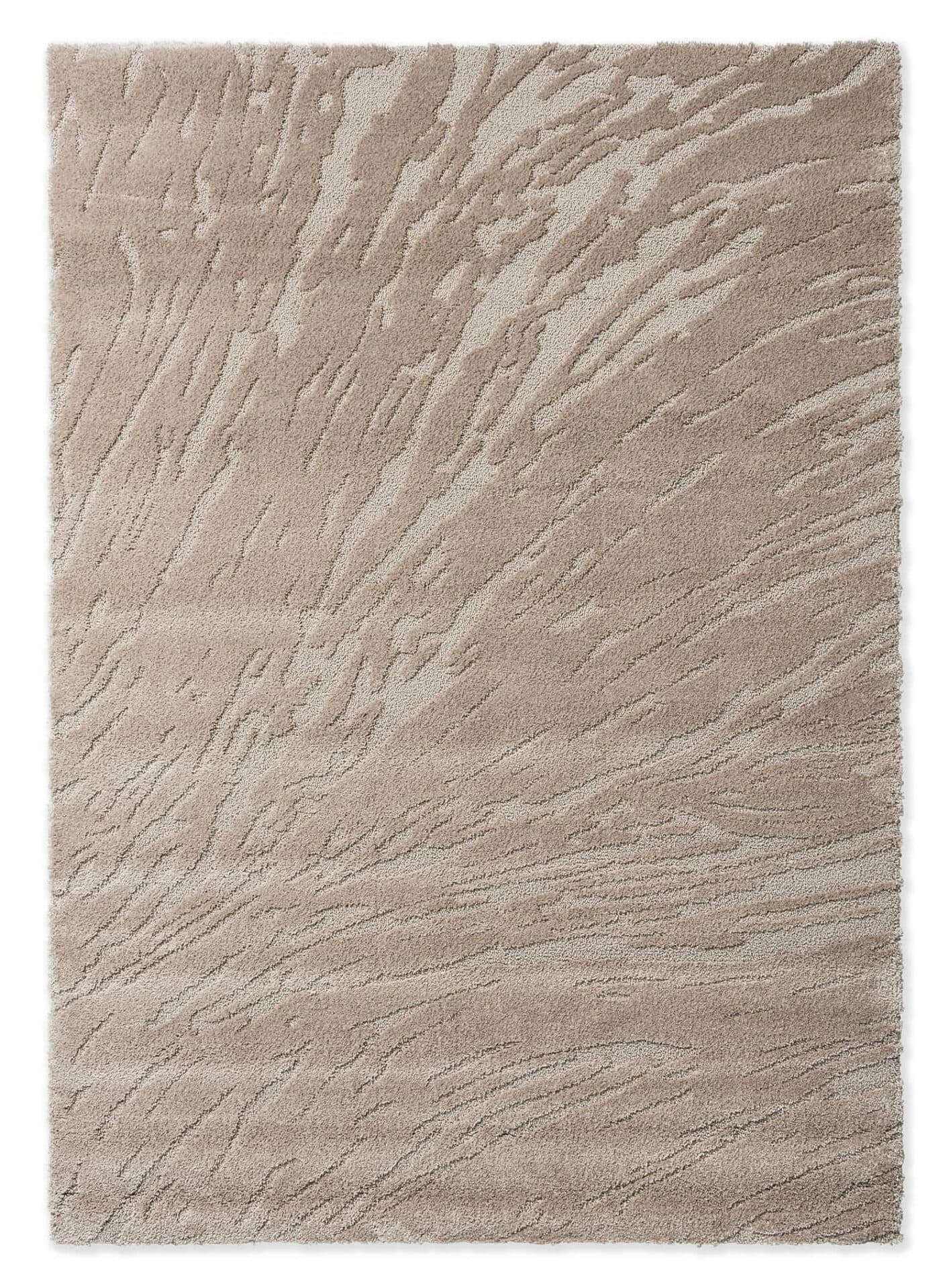 Rug Twinset Shore Taupe beige 140x200, tencel, wool, Brink&Campman