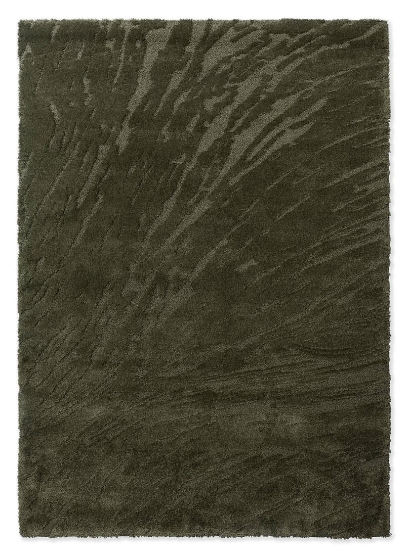 Rug Twinset Shore Olive green 140x200, tencel, wool, Brink&Campman