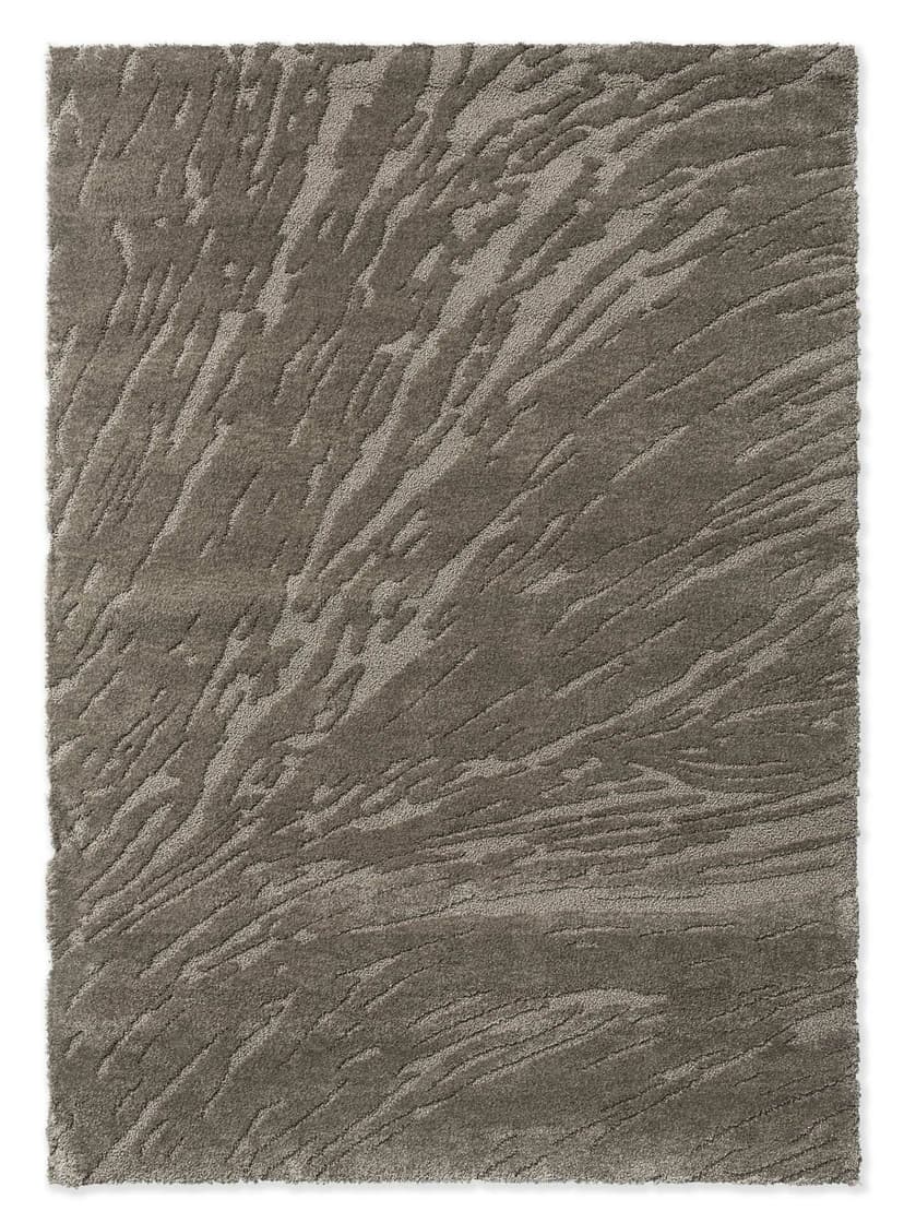 Rug Twinset Shore Shiitake grey 140x200, tencel, wool, Brink&Campman