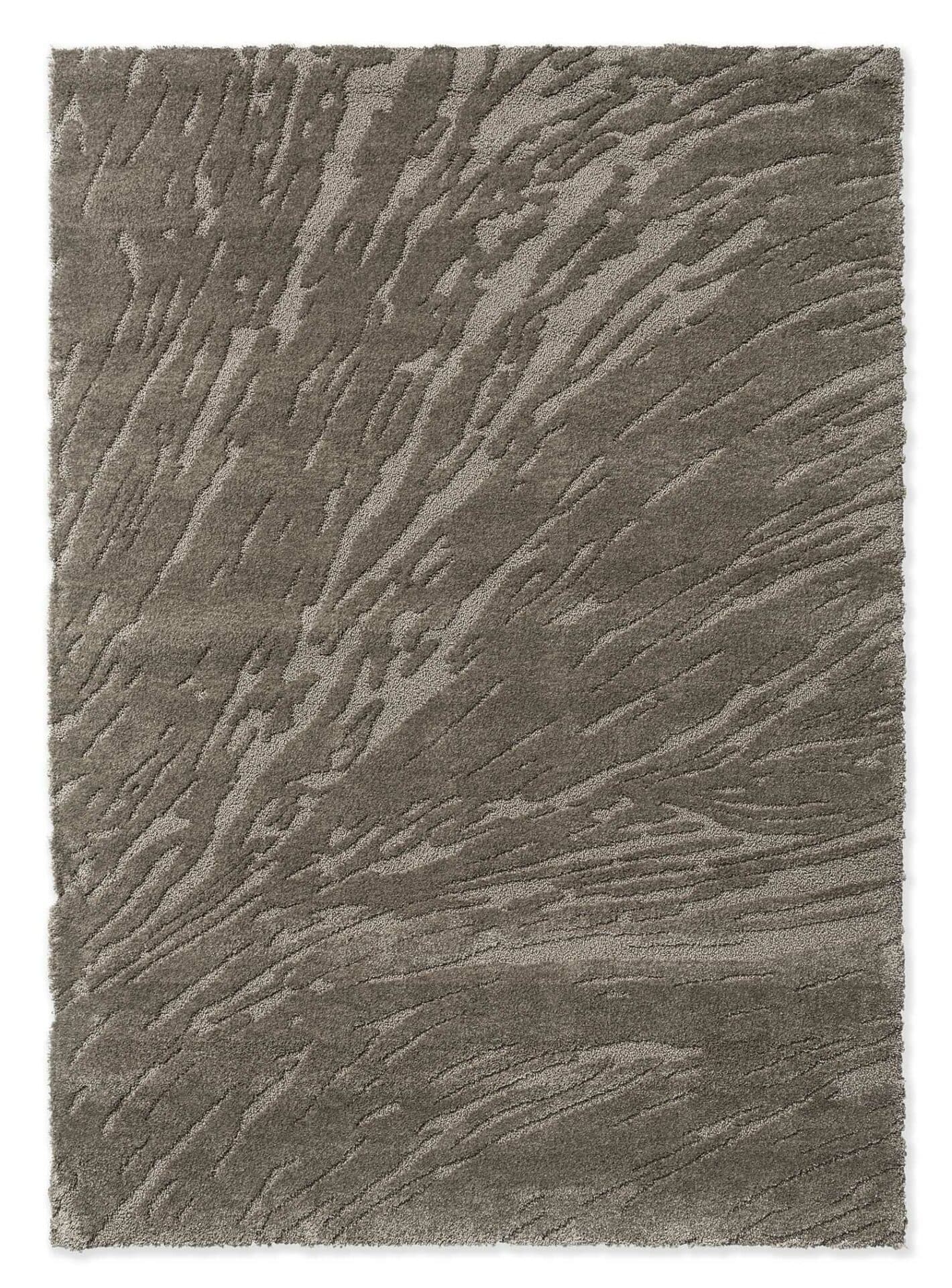 Rug Twinset Shore Shiitake grey 250x350, tencel, wool, Brink&Campman