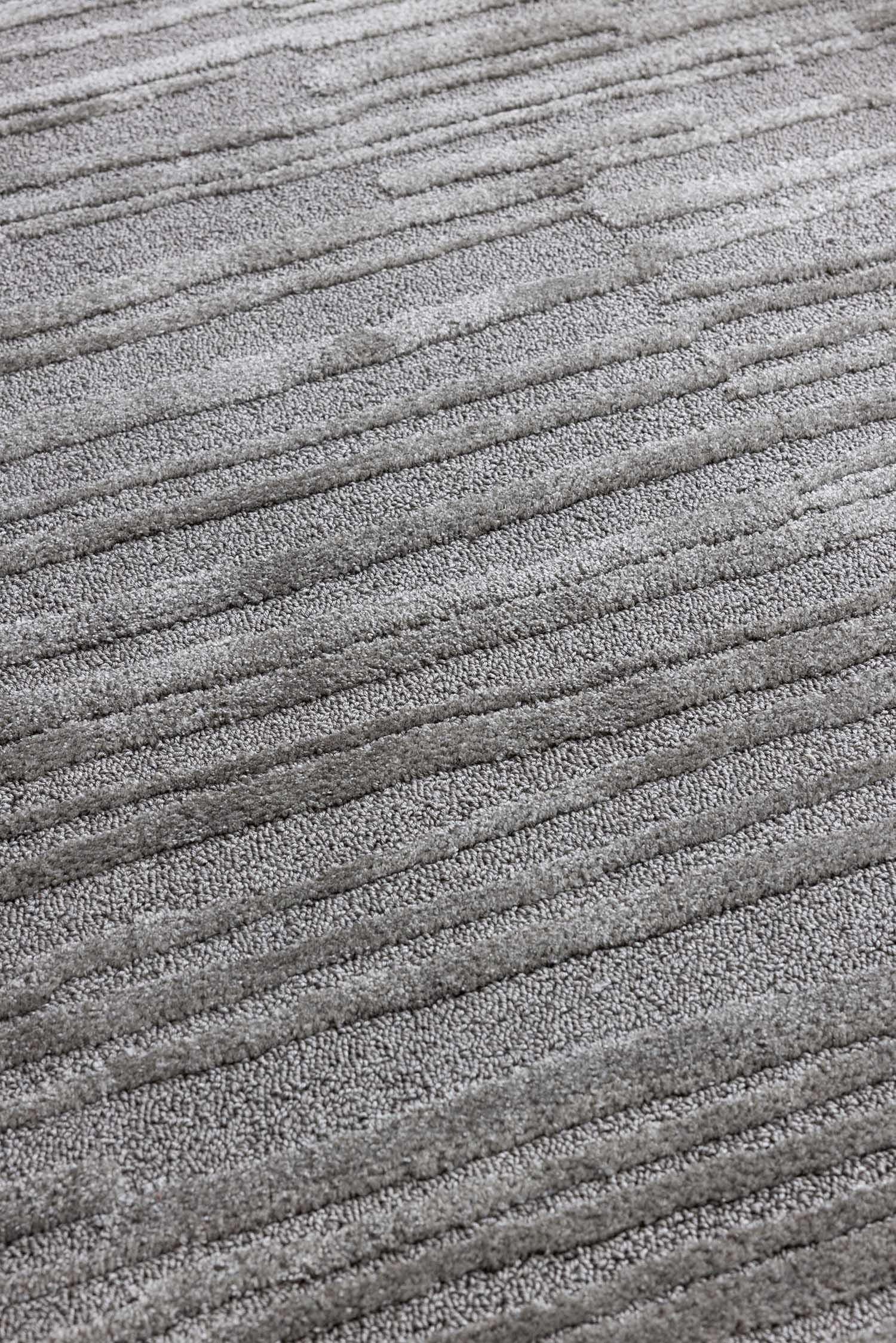 Rug Twinset Terrain Shiitake grey 140x200, tencel, wool, Brink&Campman - 380601