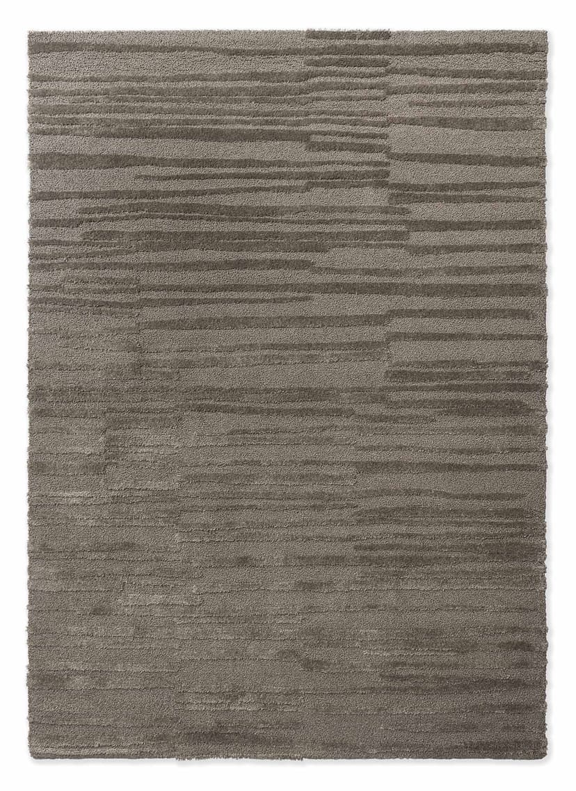 Rug Twinset Terrain Shiitake grey 140x200, tencel, wool, Brink&Campman