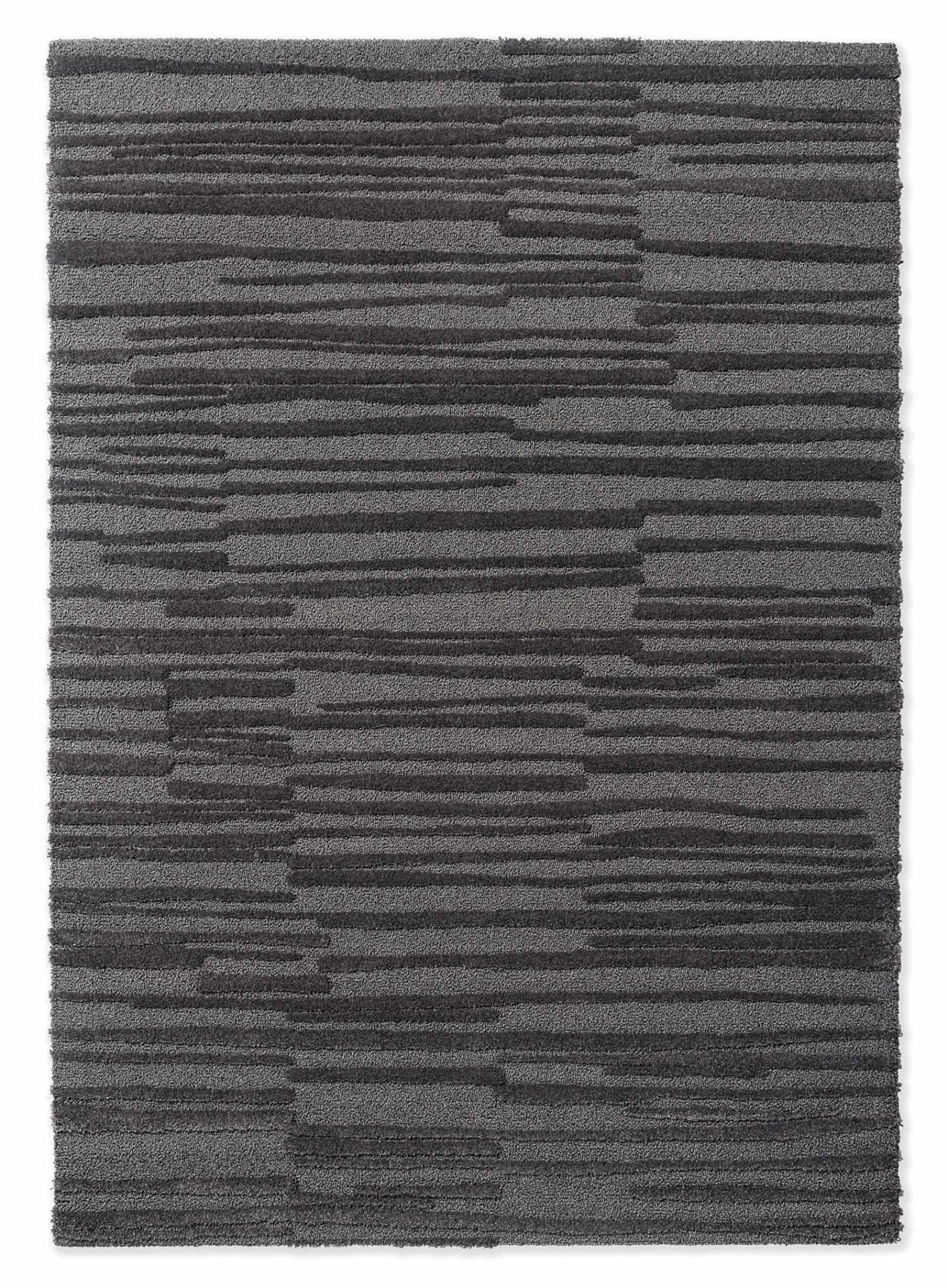 Dywan Twinset Terrain Graphite szary 170x240, tencel, wełna, Brink&Campman
