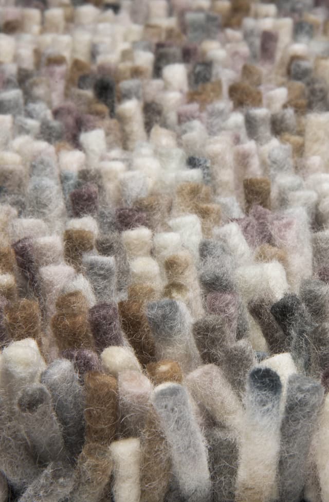 Rug Rocks Storm sand 140x200, wool, Brink&Campman - DIMENSION