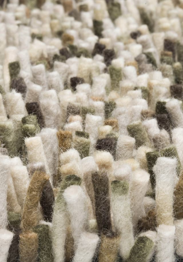 Rug Rocks Moss beige 140x200, wool, Brink&Campman - DIMENSION