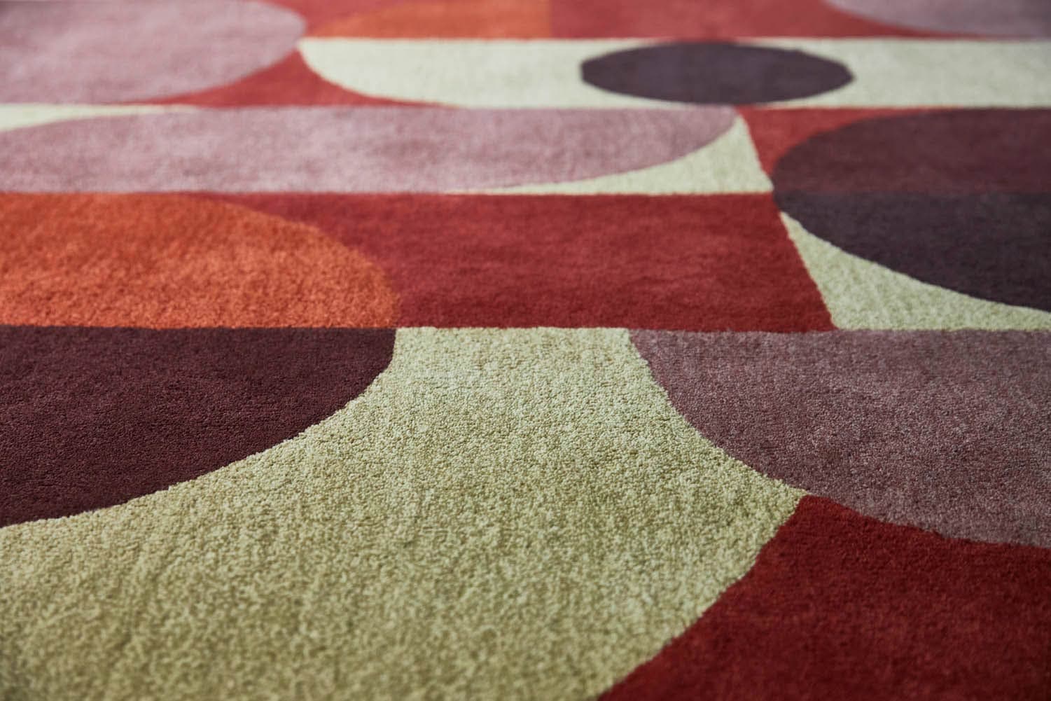 Dywan Decor Cosmo Red Pale Green czerwony 140x200, wełna, Brink&Campman - 380921