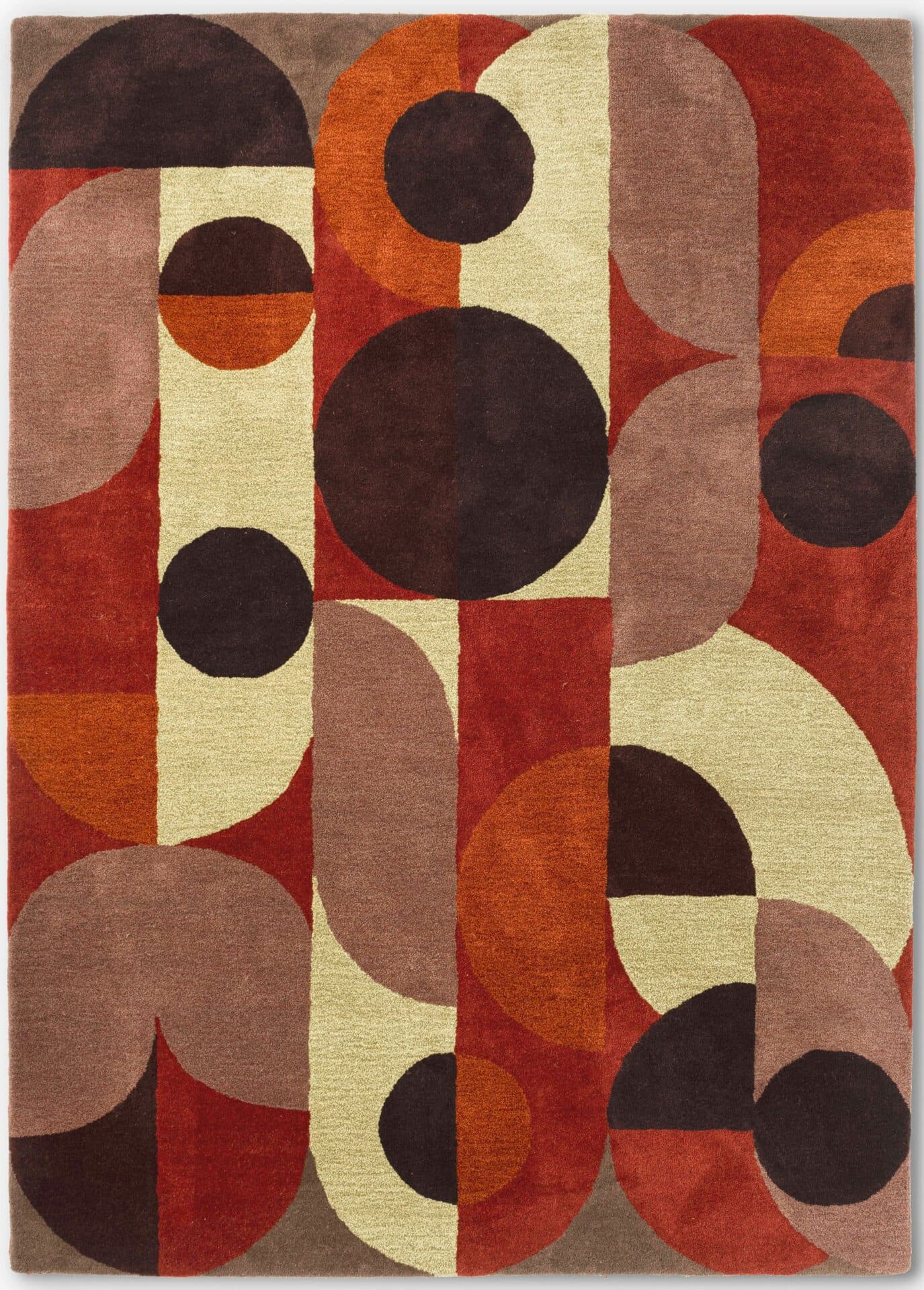 Rug Decor Cosmo Red Pale Green red, green, brown 250x350, wool, Brink&Campman