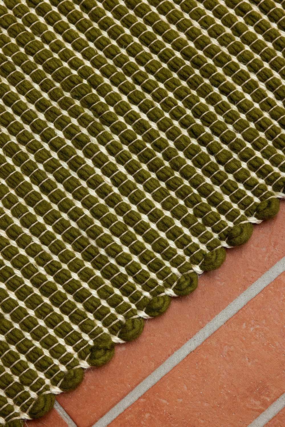 Rug Frame Leaf green 200x300, sisal, wool, Brink&Campman - 380955