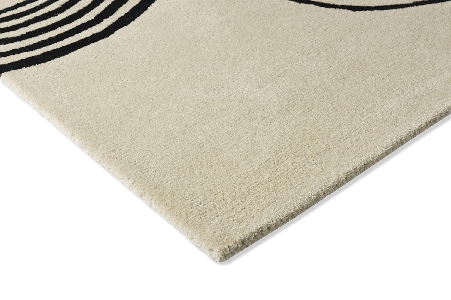 Dywan Decor Flow Sand beżowy, czarny 140x200, wełna, Brink&Campman - 381073