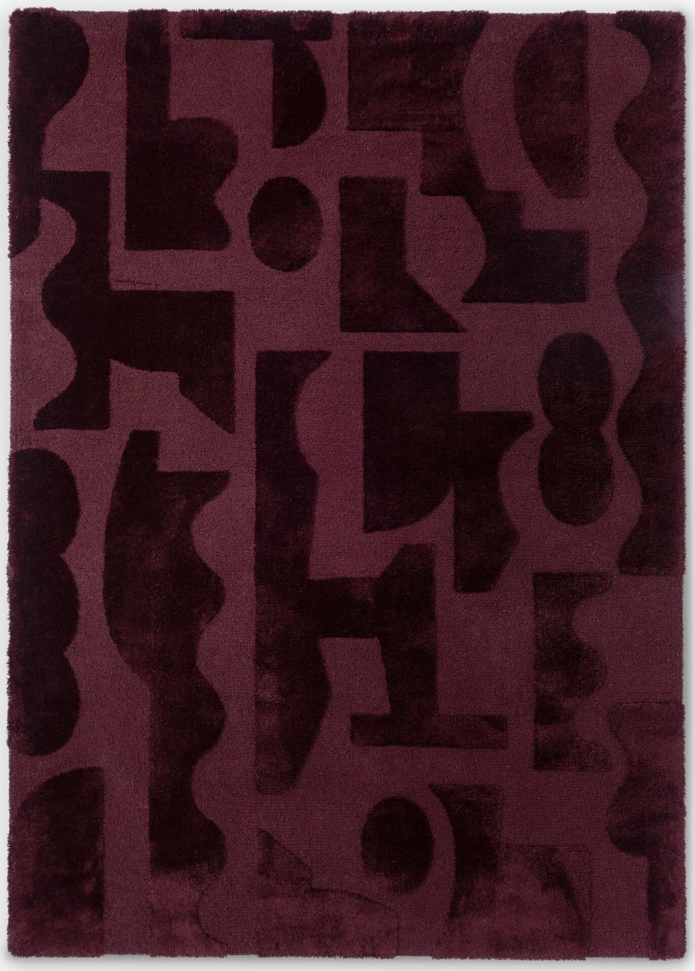 Rug Mural Burgundy burgundy 170x240, wool, Brink&Campman
