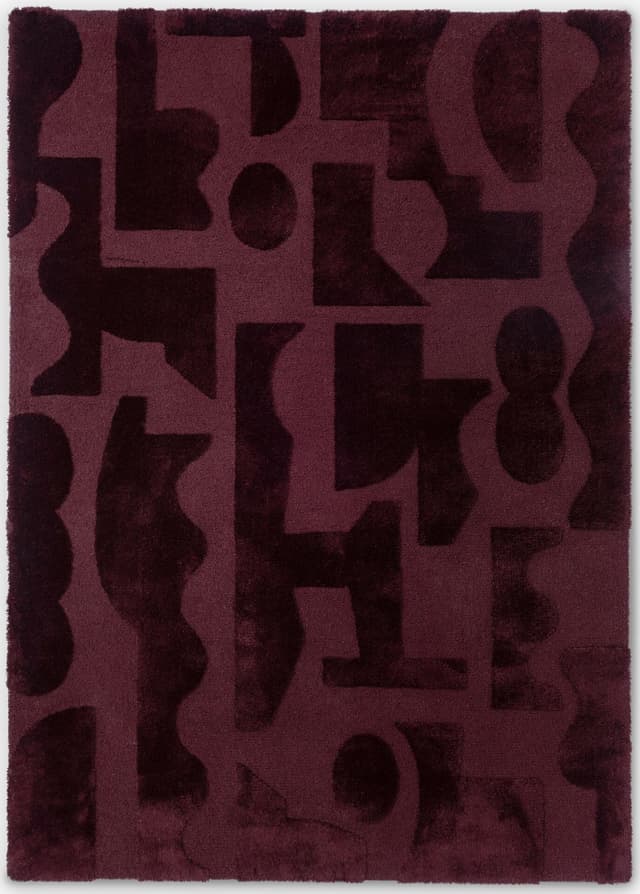 Rug Mural Burgundy burgundy 200x280, wool, Brink&Campman - DIMENSION