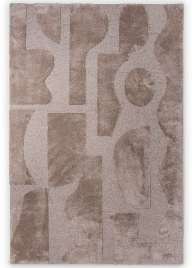 Rug Mural Cement beige 140x200, wool, Brink&Campman - DIMENSION