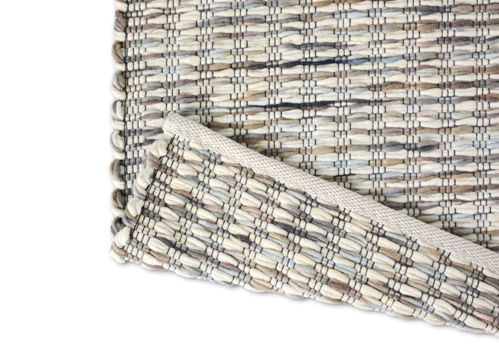Rug Grain beige, blue, grey 140x200, wool, Brink&Campman - 381385