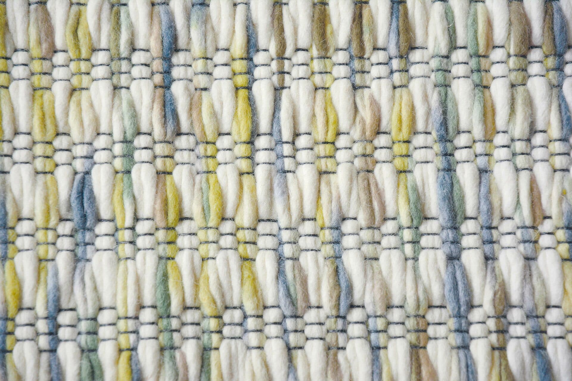 Rug Grain blue, yellow 200x280, wool, Brink&Campman - 381408