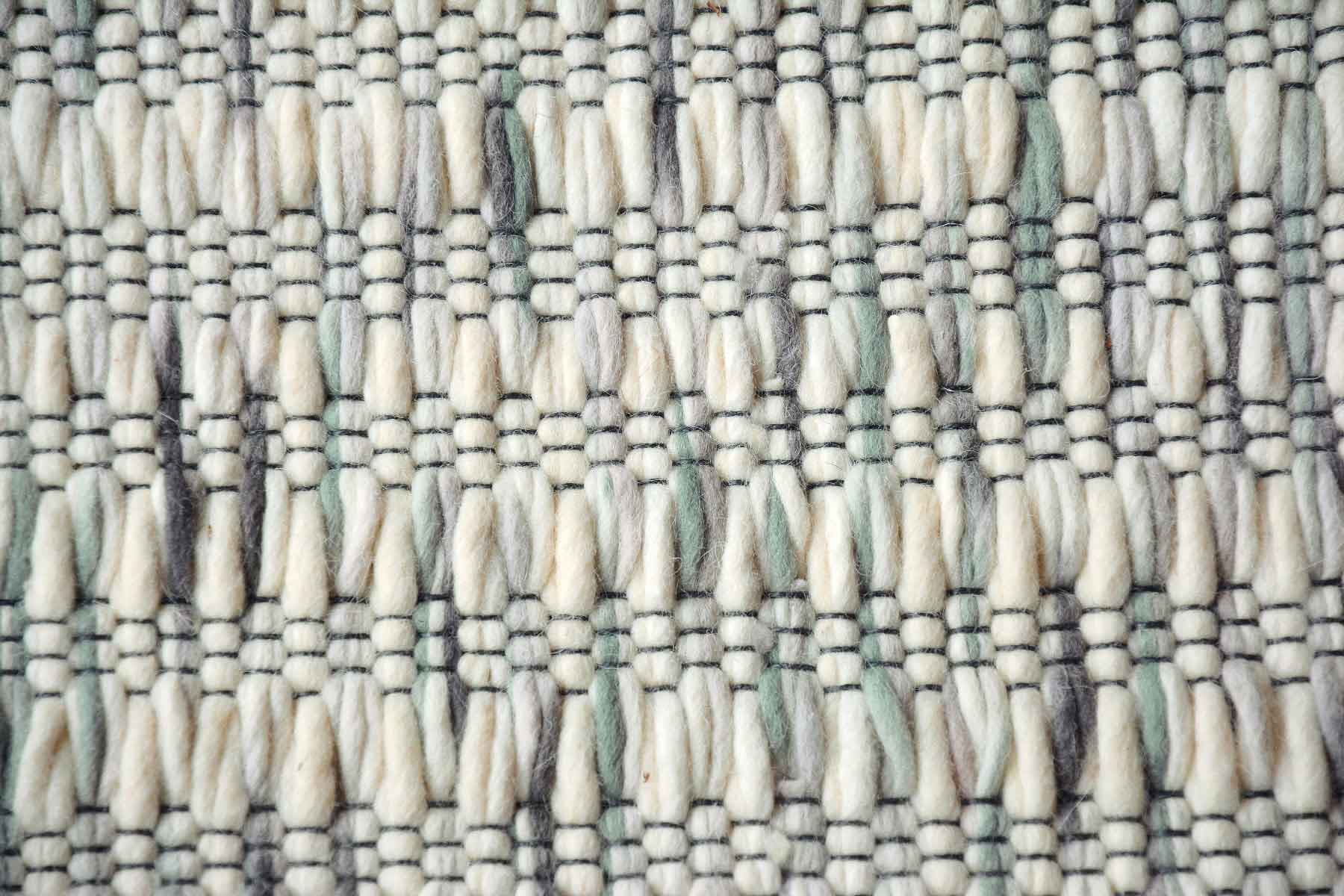 Rug Grain white, mint, grey 160x230, wool, Brink&Campman - 381418
