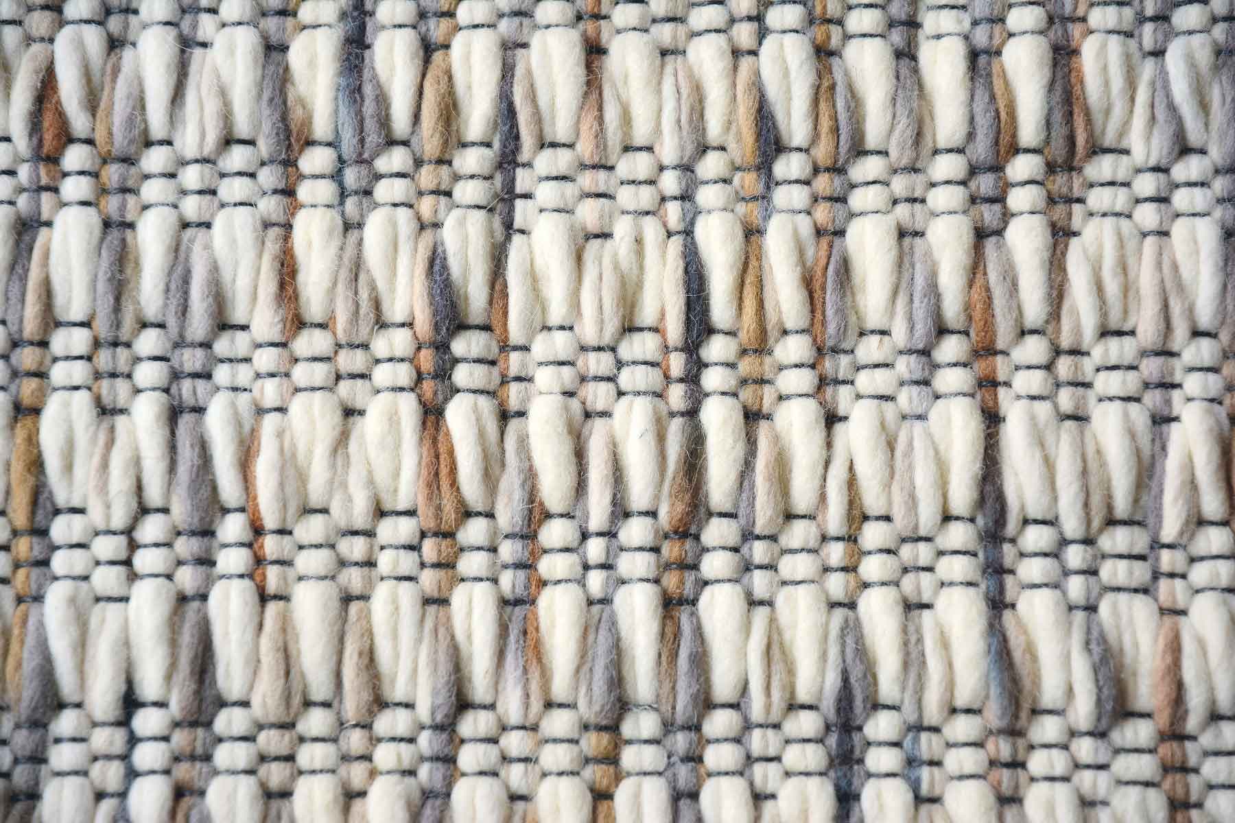 Rug Grain white, beige 250x350, wool, Brink&Campman - 381468