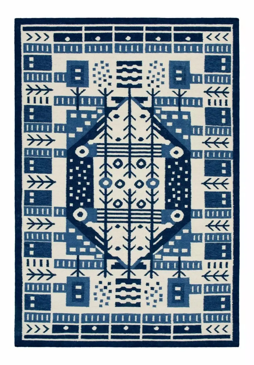 Kilim Splot 100x140 cm, proj. Ł. Siwiec, wełna, Carpets & More