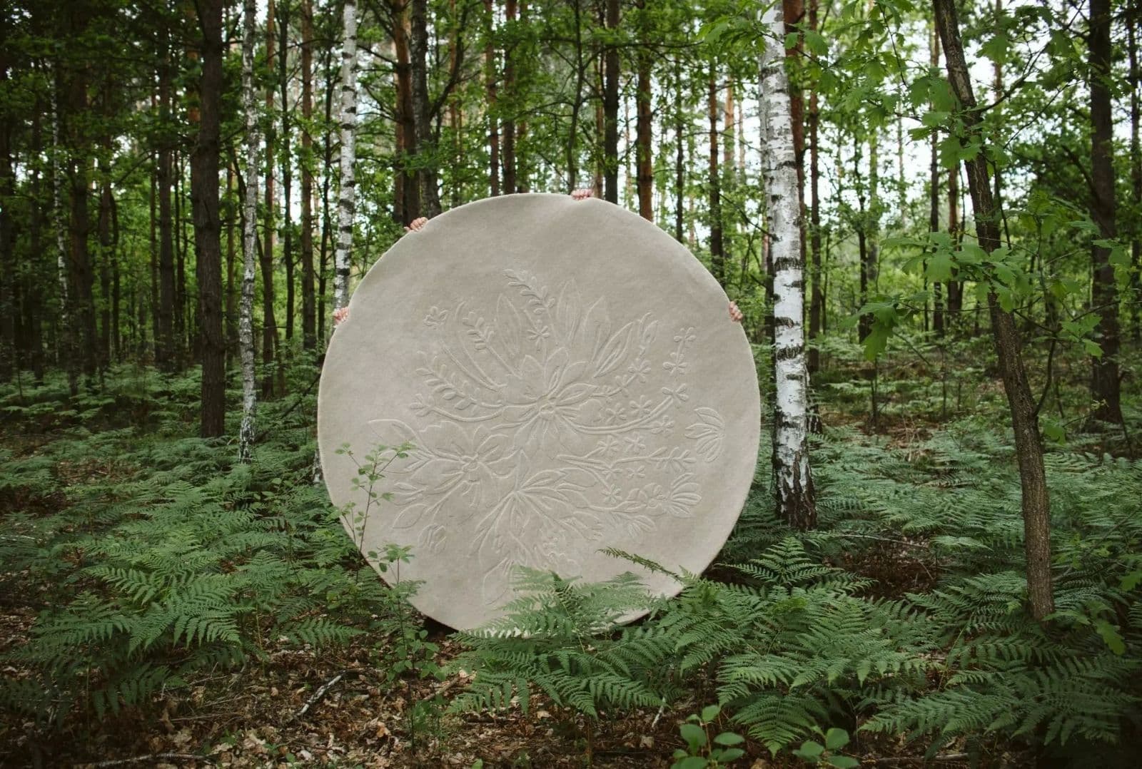 Dywan Rosa 200x200 cm, proj. Ł. Siwiec, wełna, Carpets & More - 382594