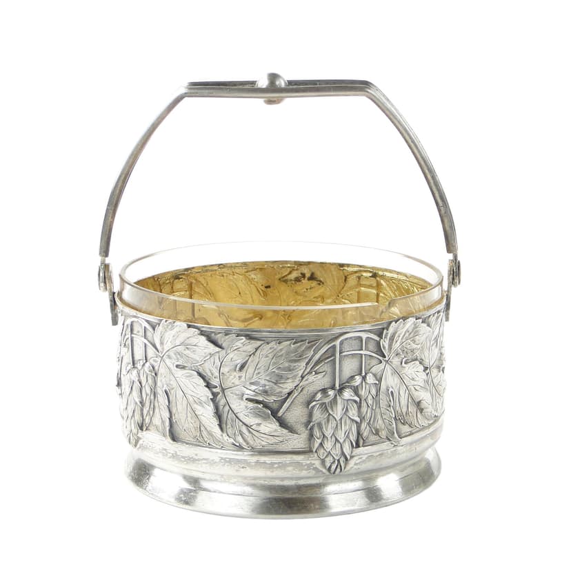 Art Deco centerpiece, silver-plated silver brass, by J. Keilowa, Poland, 1930s