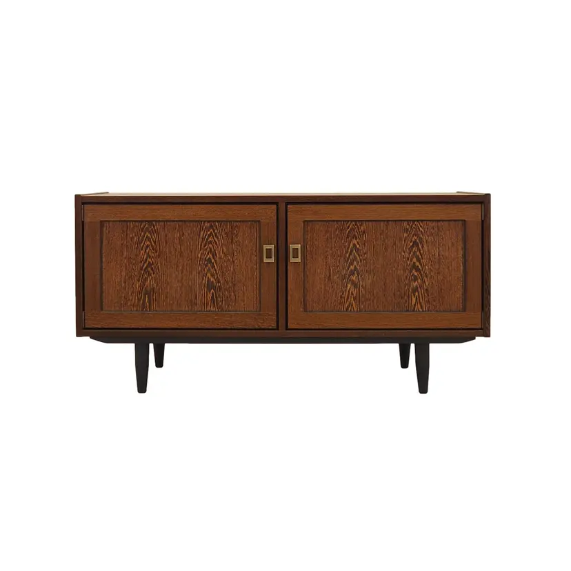Szafka Danish Modern, dąb brązowy, nogi czarne, Dania, lata 70.