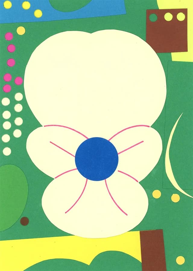 Poster Pansy Collage 50x70, by J. Legrand, Paper Collective - DIMENSION