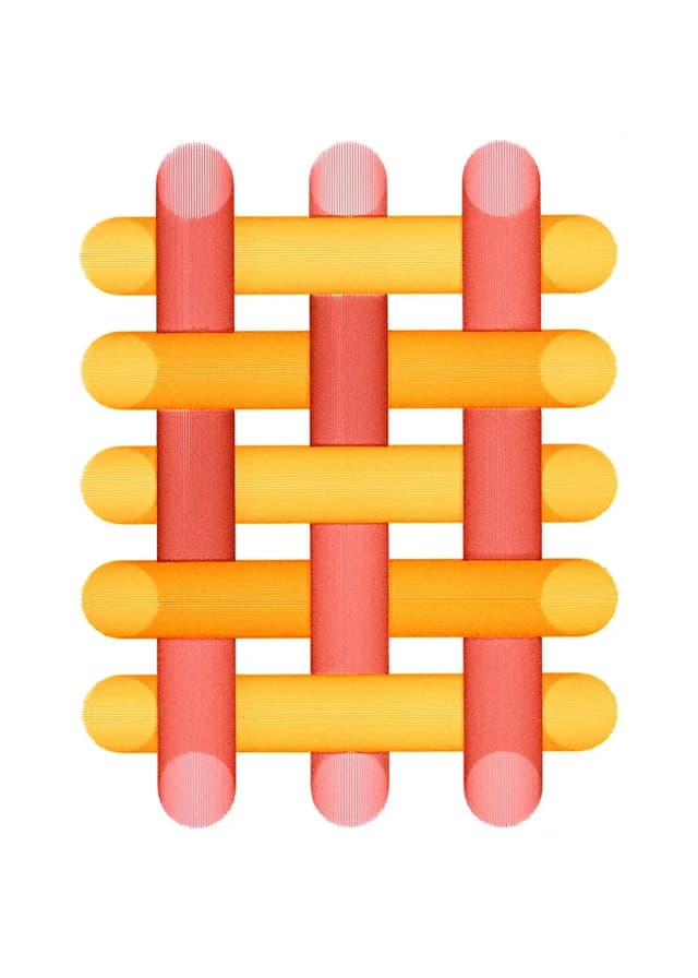 Poster The Weave 50x70, by A. Pfeffer, Paper Collective - DIMENSION