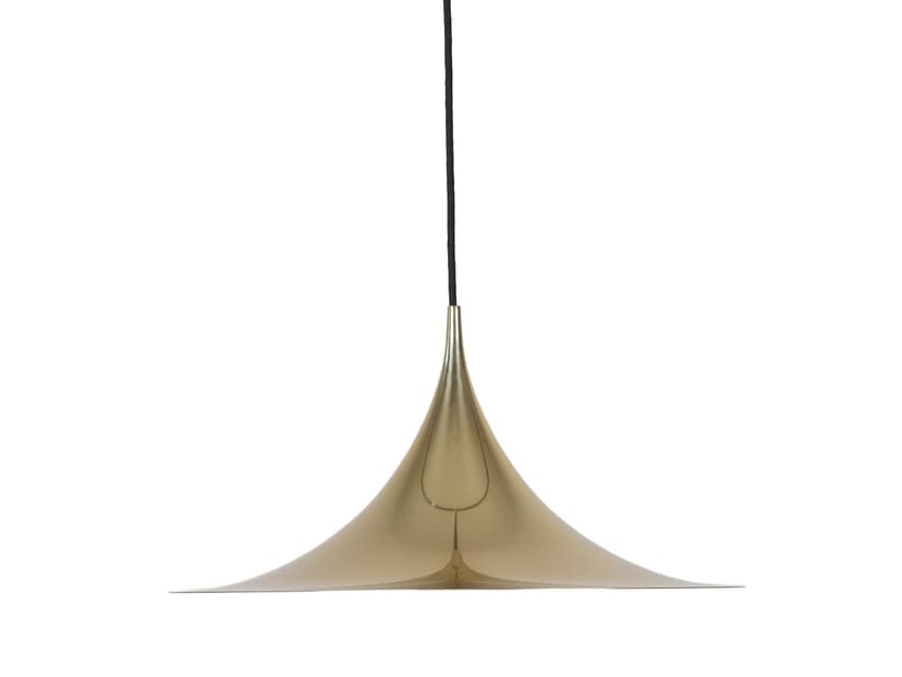 Pendant lamp Semi, gold aluminium, by C. Bonderup, T. Thorup, Fog & Mørup, Denmark, 1960s.